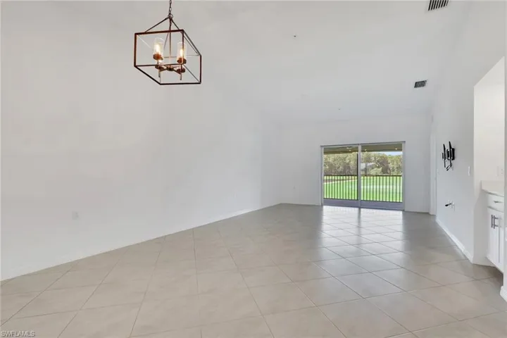 Dining area with living room