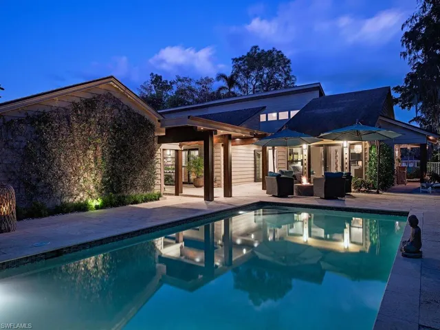 Villa at dusk