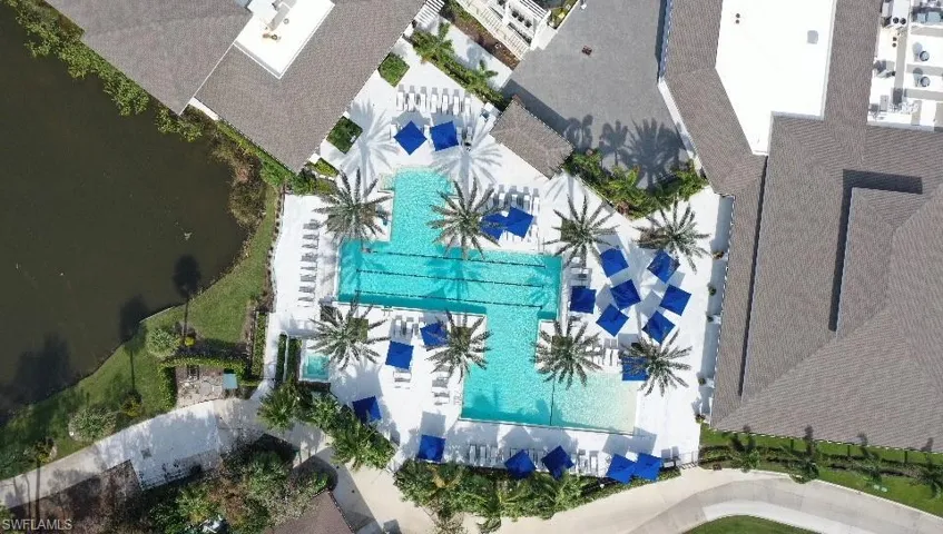 Aerial view of pool