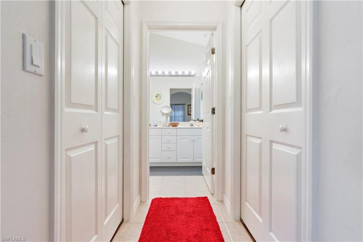 Master closets and bathroom entrance