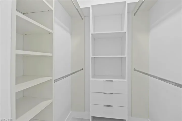 View of walk in closet