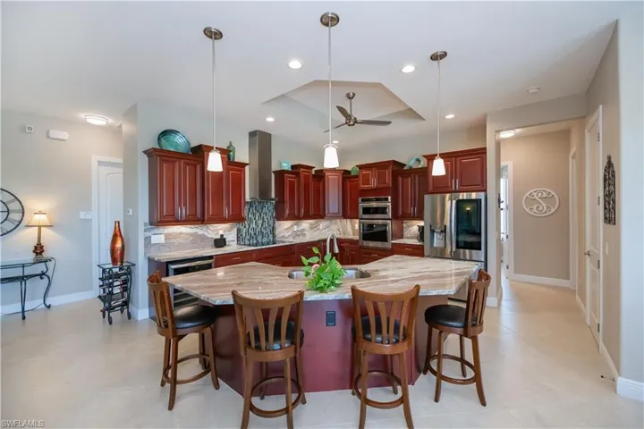 Massive kitchen island perfect for entertaining