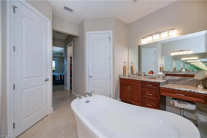 Large linen closet in primary bathroom