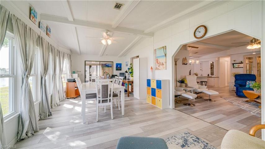 The great room concept continues providing AC and year round living throughout.