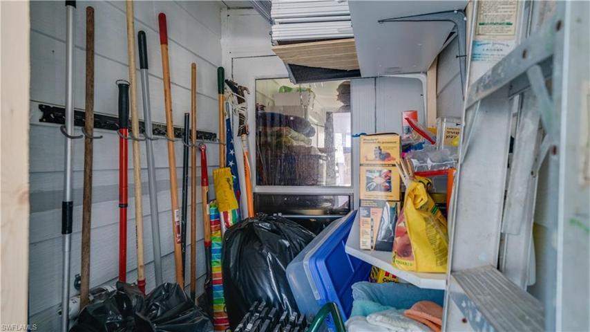 Adjacent to the laundry room, which provide storage, you'll find additional storage...