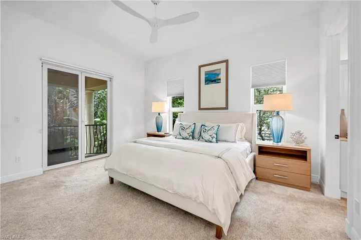 Guest Bedroom with its own full bath and Access to a Balcony