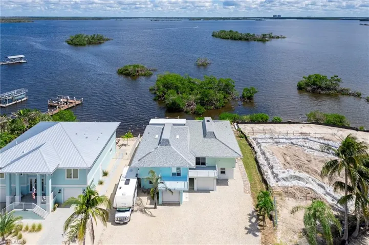 View from above of property featuring a nearby body of water