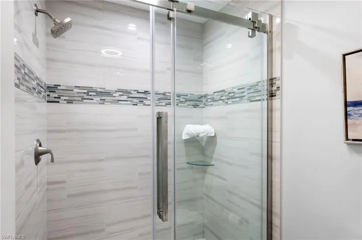 Bathroom with a shower stall