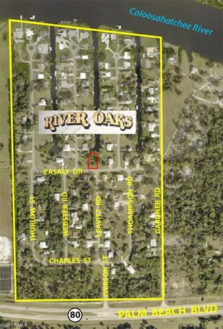 Map / location featuring property parcel outlined