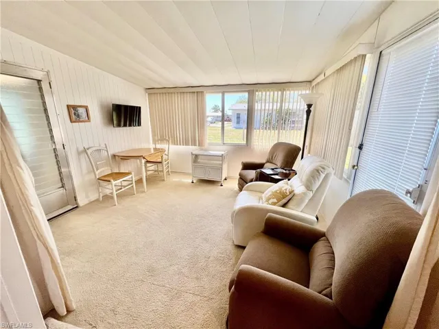 Enclosed family room.