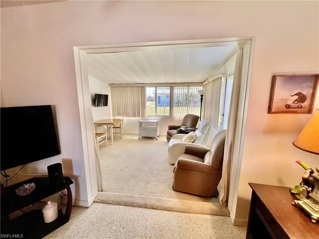 Entry from living room to Family room.