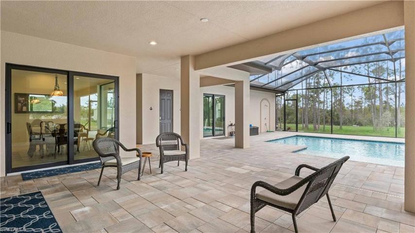 One last view of the shaded area of the outdoor pool space!