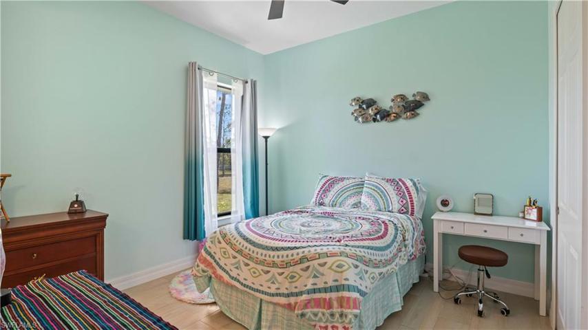 Guest bedroom # 1 is a nice size and features gorgeous views and lots of natural light.  Plenty of closet space and one of two bedrooms in a guest wing that shares a jack and jill bathroom.