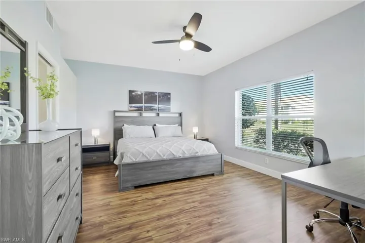 Spacious master bedroom suite.