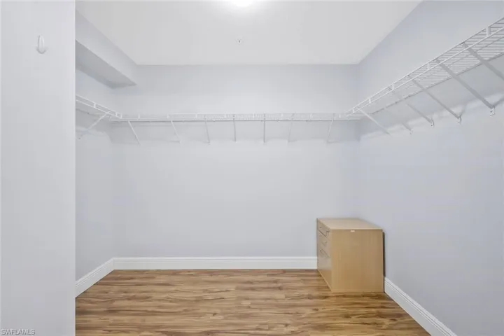 Large master closet.