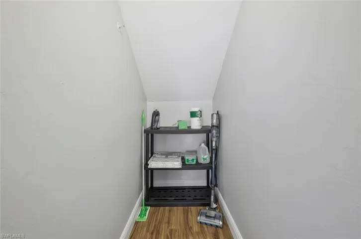 Large storage closet in unit.