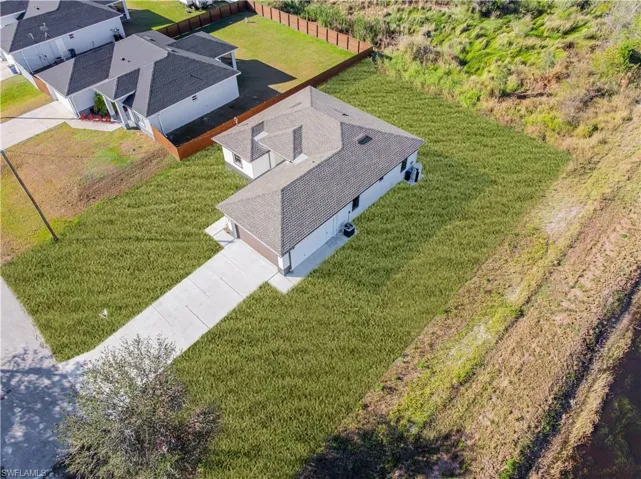 Aerial perspective of suburban area