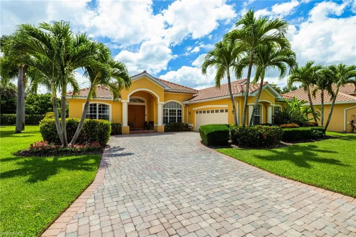 Beautiful paver driveway entry
