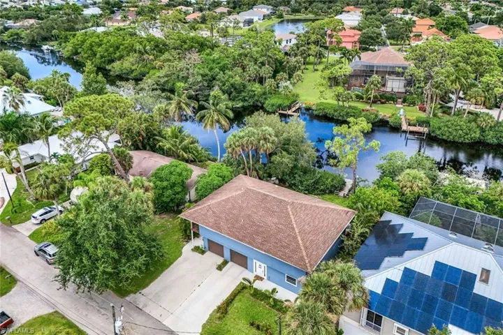 Aerial view of the home.