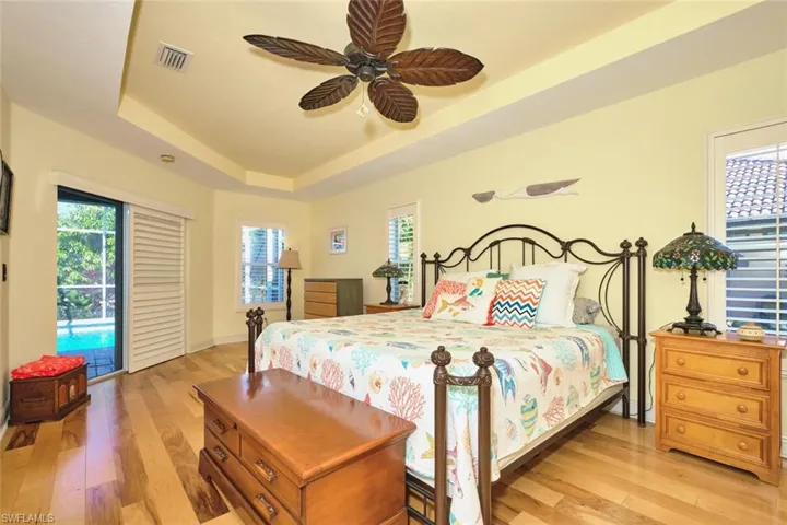 Master Suite. Double slider to pool.  Plenty of room here to add a sitting area.