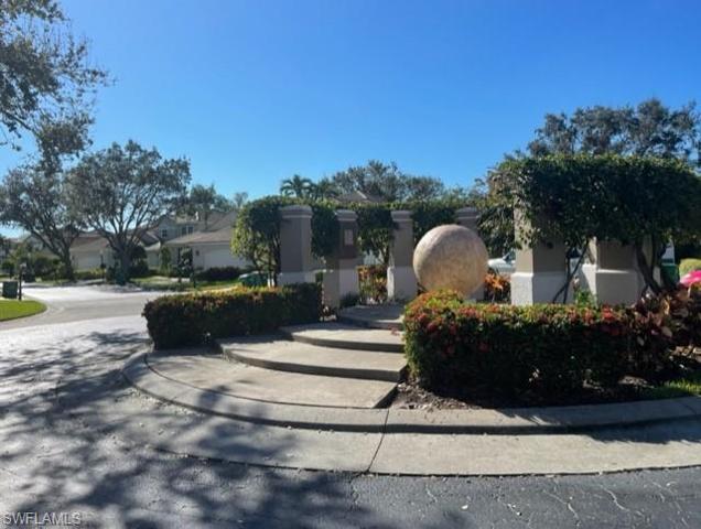Driveway is located at the end of the community, right at back entrance off roundabout--very convenient.