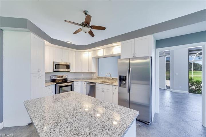 Great cabinet storage space and all stainless steel appliances. Gray walls are now white.