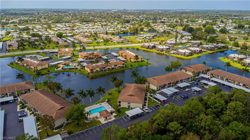 Aerial view of the development