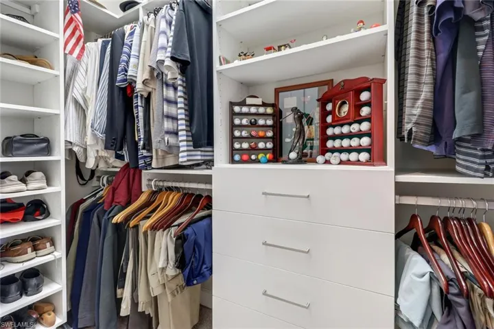 View of walk in closet