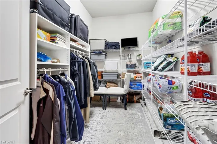 View of walk in closet