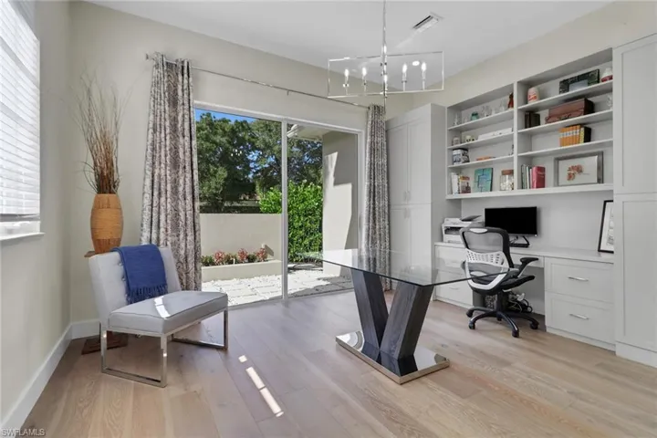 First Floor Office area featuring built ins