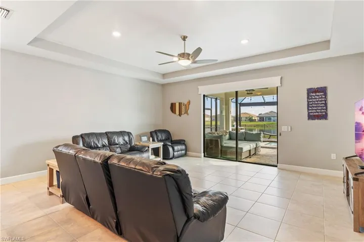 Great Room to Pool/Deck with Lake View