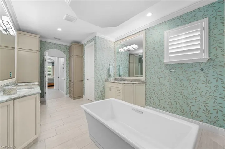 Custom built-in linen closets