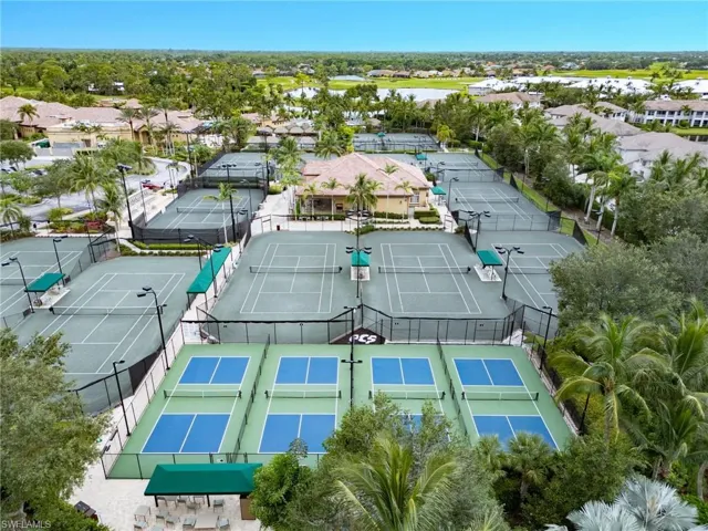 Aerial view of residential area