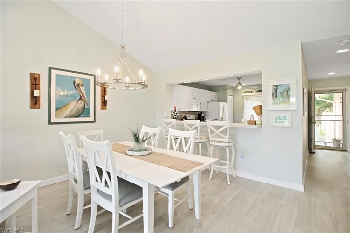 Dining area open to kitchen for easy entertaining