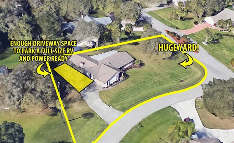 large lot with parking for an RV