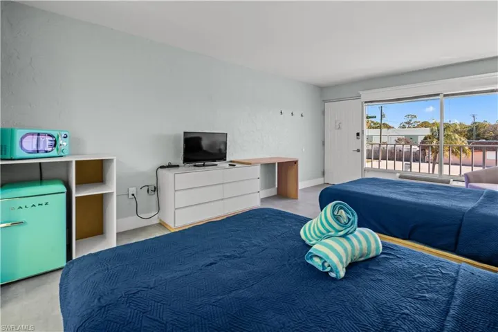 One of twelve hotel rooms