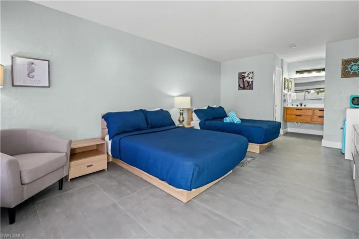 One of twelve hotel rooms