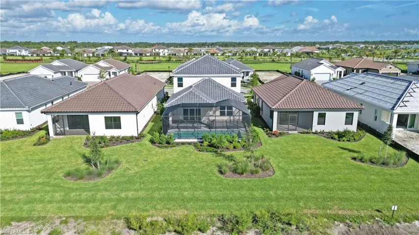 Aerial view of residential area