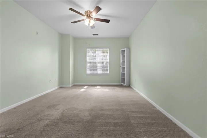 Freshly painted primary bedroom