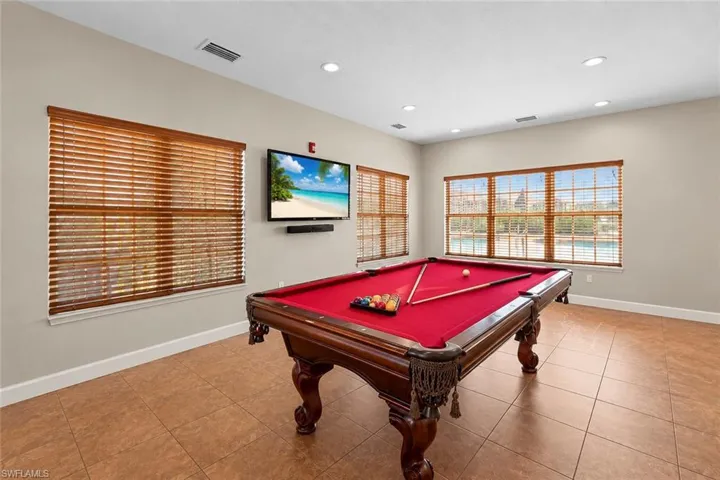 Recreational space featuring a pool table