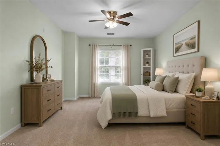 Virtually Staged Primary Bedroom