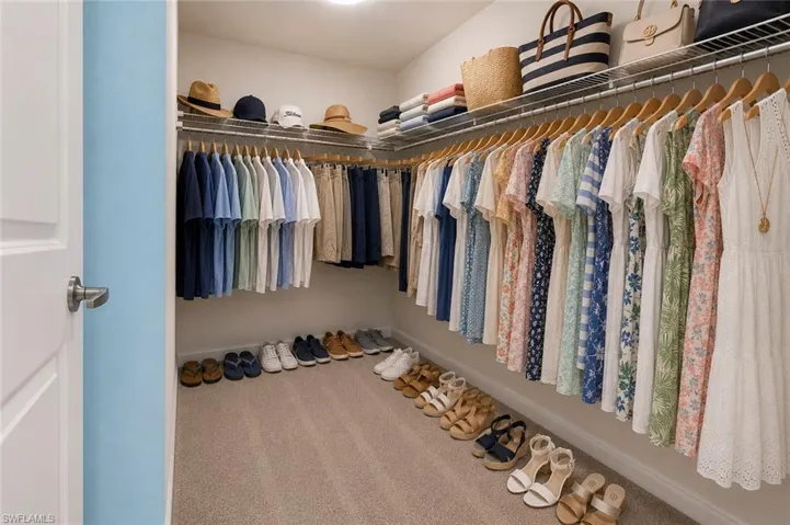 Large walk-in closet in the primary ensuite