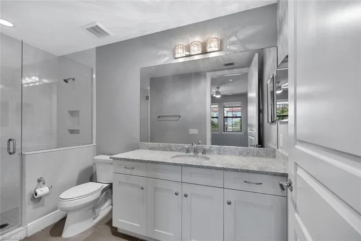 Guest suite bathroom with shower