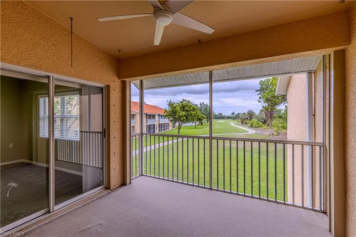 Screened Lanai with direct views of the golf course