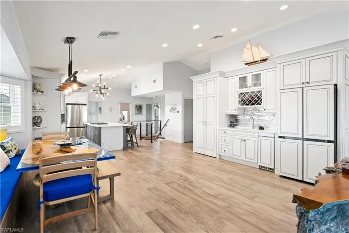 For more casual meals, enjoy this dining space adjacent to kitchen and family room.