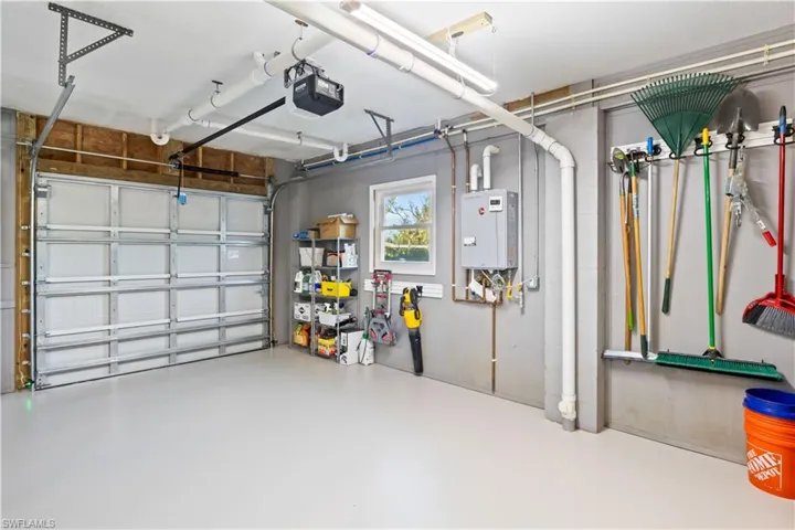 This exceptional 2-car garage is fully air-conditioned.