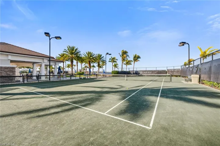 View of tennis court