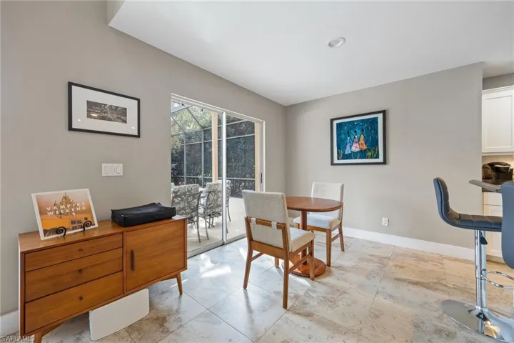 Dining room with baseboards