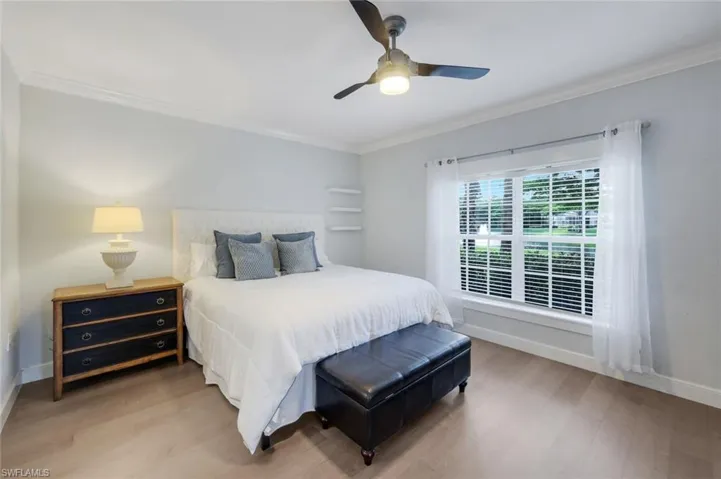 Master suite with lake views and in-suite bath