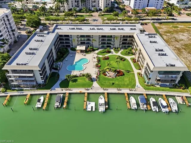 Drone / aerial view of apartment complex